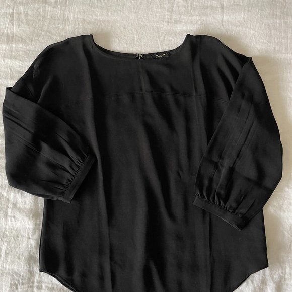 Ann Taylor Black Blouse sz XSP - Picture 2 of 3